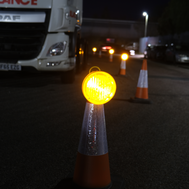 Traffic cone lamps