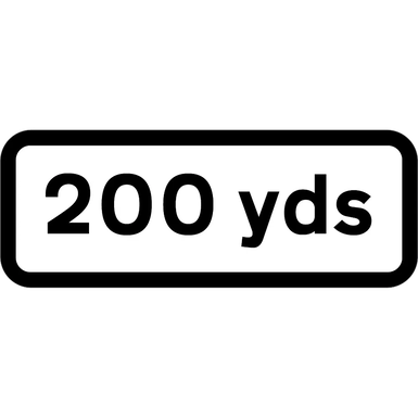 200 YDS Supplementary Plate to suit 750mm - Black on White