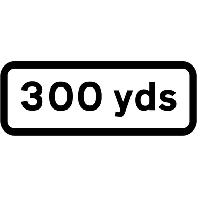 300 YDS Supplementary Plate to suit 750mm - Black on White