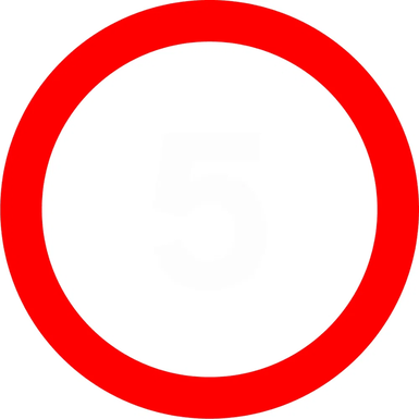 750mm MPH Sign - Black Plastic Sign