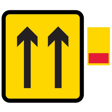 800mm x 900mm 2 Lane Wicket (c/w Blanking Plate) - Black Plastic Sign