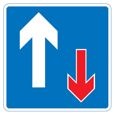 700mm x 800mm Priority - Black Plastic Sign