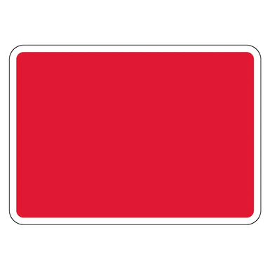 1050mm x 750mm Blank Red (c/w White Border) - Black Plastic Sign
